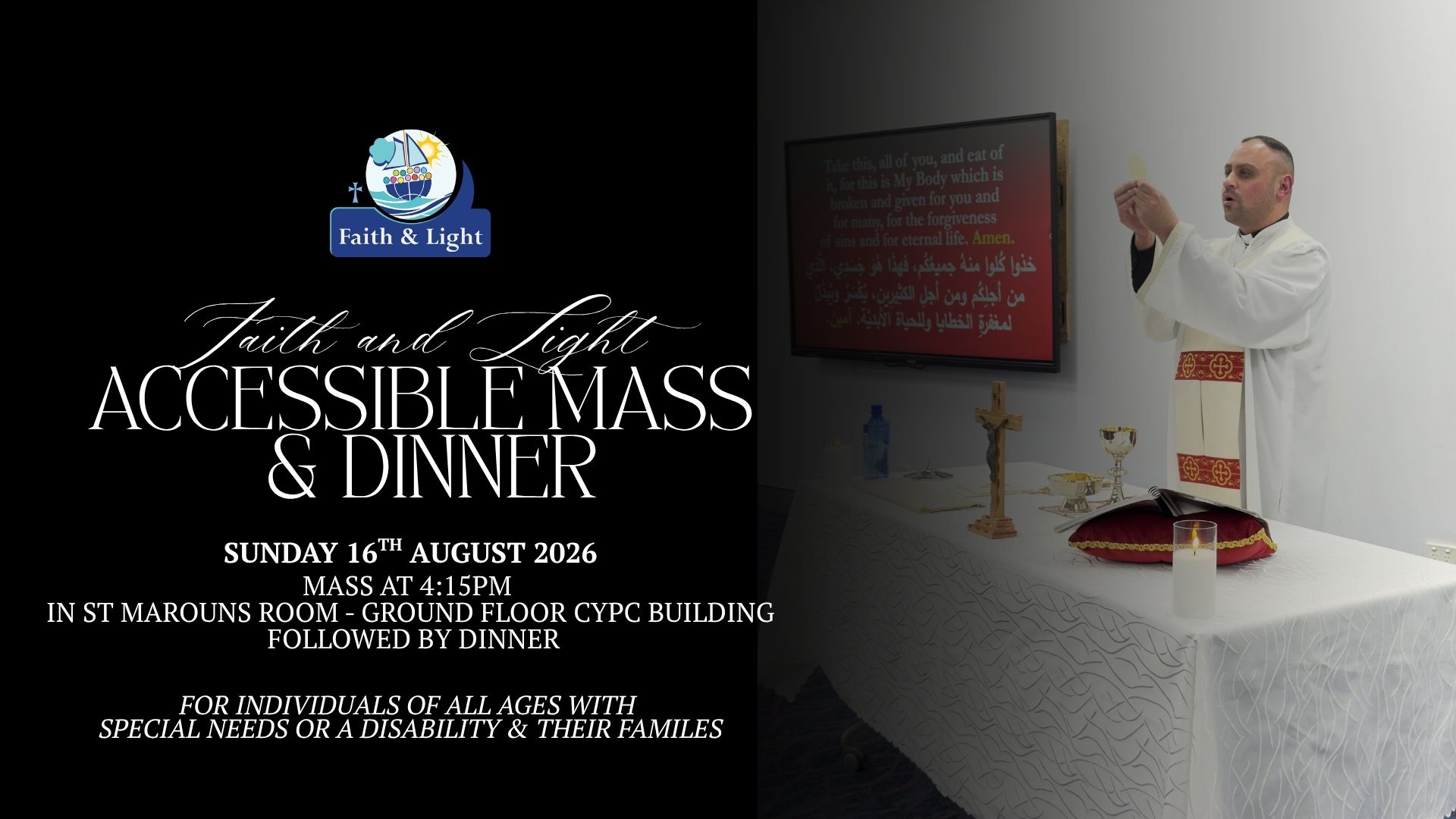 Faith and Light Accessible Mass  & Dinner
